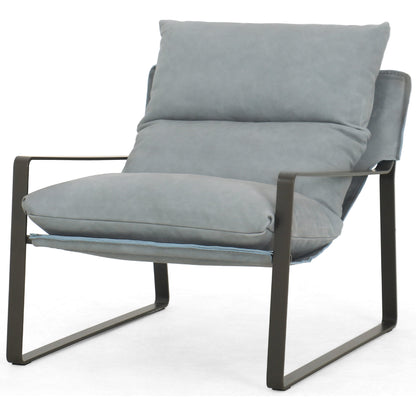 Emmett Sling Chair by Four Hands. Made from top grain leather, iron, 100% polyester in a modern style.