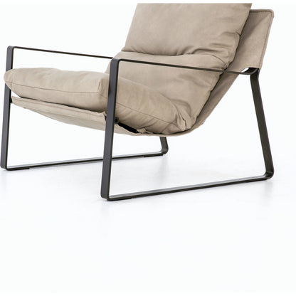 Emmett Sling Chair by Four Hands. Made from top grain leather, iron, 100% polyester in a modern style.