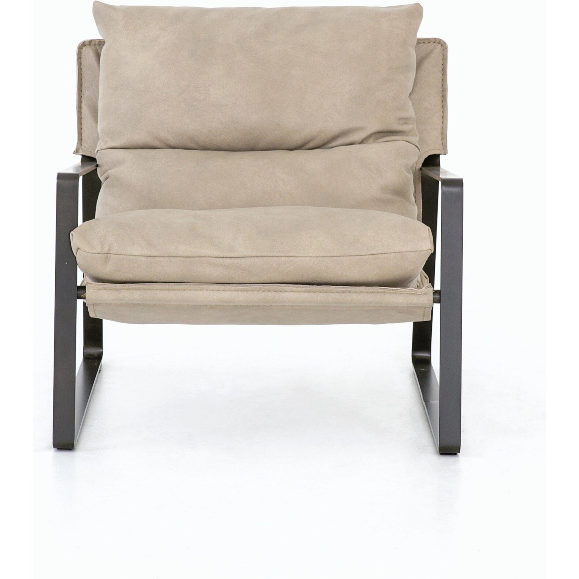 Emmett Sling Chair by Four Hands. Made from top grain leather, iron, 100% polyester in a modern style.