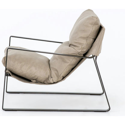 Emmett Sling Chair by Four Hands. Made from top grain leather, iron, 100% polyester in a modern style.