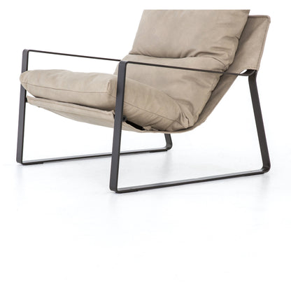 Emmett Sling Chair by Four Hands. Made from top grain leather, iron, 100% polyester in a modern style.