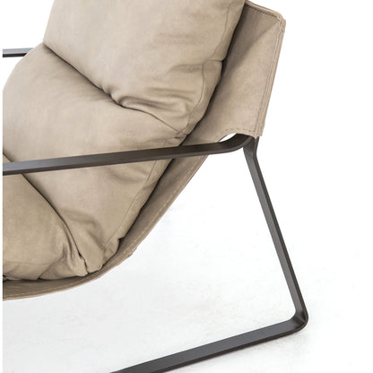Emmett Sling Chair by Four Hands. Made from top grain leather, iron, 100% polyester in a modern style.