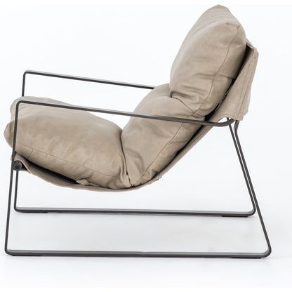 Emmett Sling Chair by Four Hands. Made from top grain leather, iron, 100% polyester in a modern style.