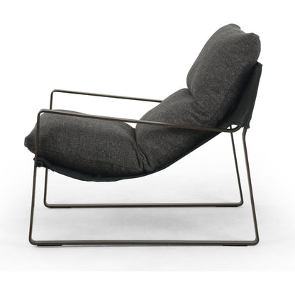 Emmett Sling Chair by Four Hands. Made from top grain leather, iron, 100% polyester in a modern style.