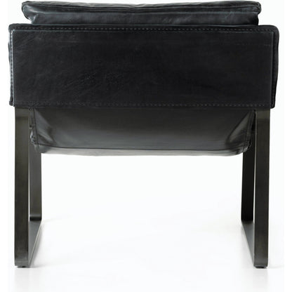 Emmett Sling Chair by Four Hands. Made from top grain leather, iron, 100% polyester in a modern style.