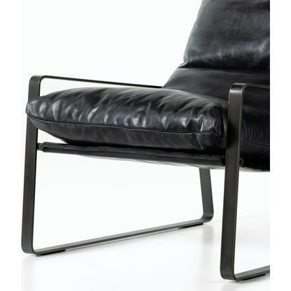 Emmett Sling Chair by Four Hands. Made from top grain leather, iron, 100% polyester in a modern style.