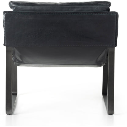 Emmett Sling Chair by Four Hands. Made from top grain leather, iron, 100% polyester in a modern style.