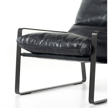 Emmett Sling Chair by Four Hands. Made from top grain leather, iron, 100% polyester in a modern style.