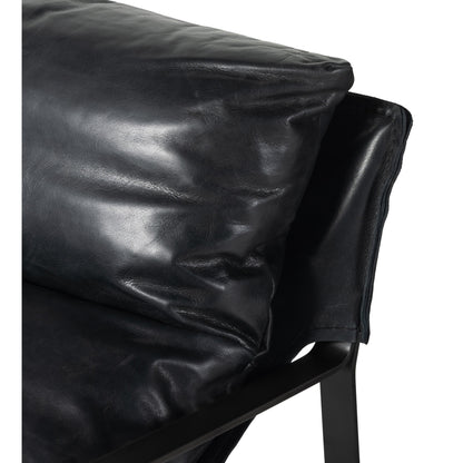 Emmett Sling Chair by Four Hands. Made from top grain leather, iron, 100% polyester in a modern style.