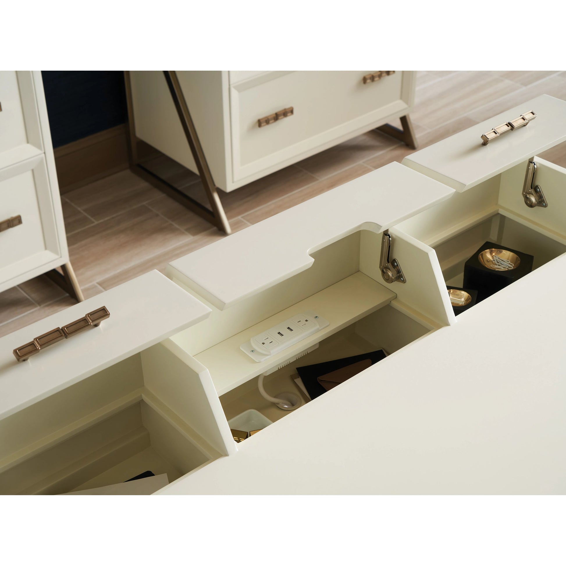 Langley Writing Desk by Sligh in ivory. Made from unique in a modern style.