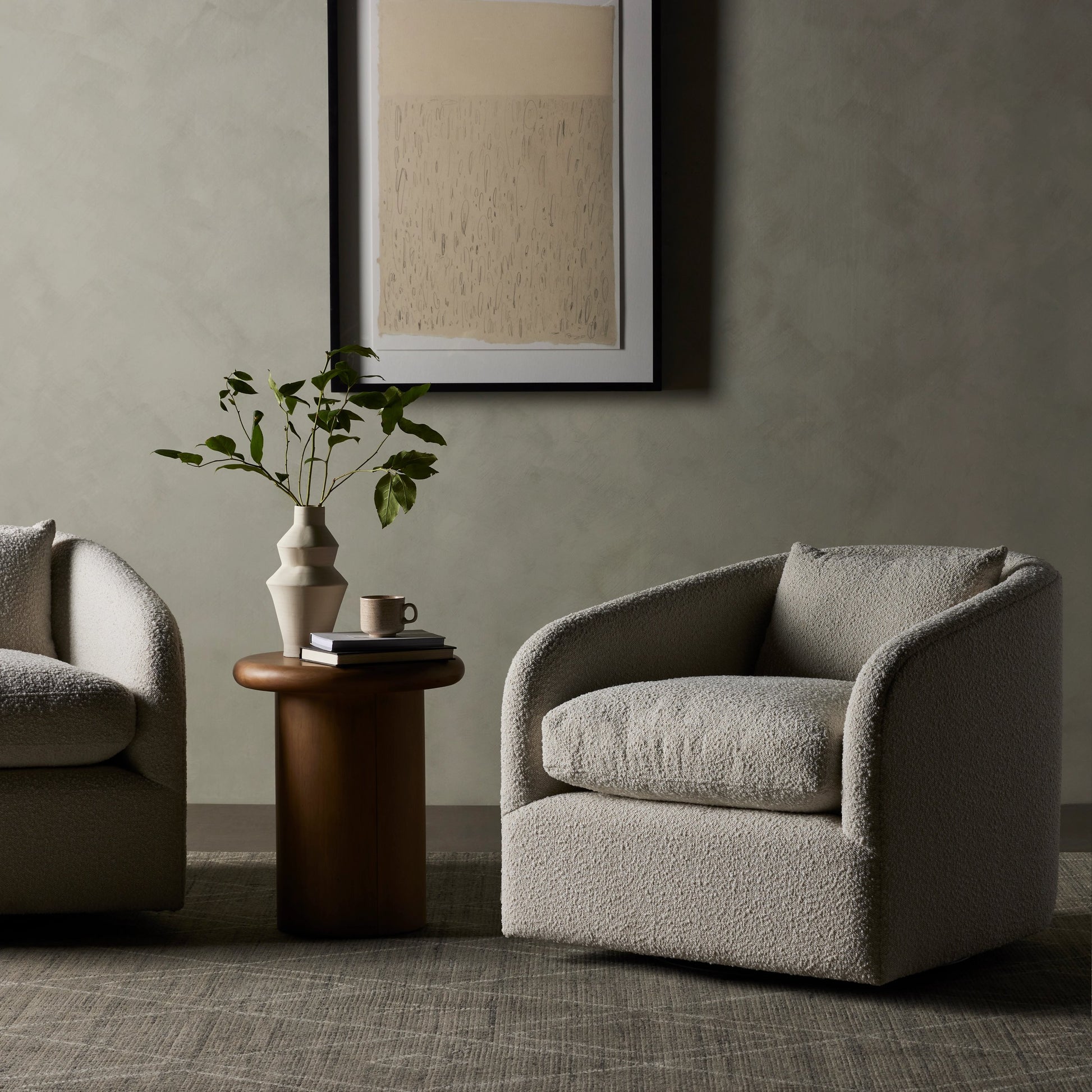 Topanga Swivel Chair by Four Hands. Made from unique in a modern style.