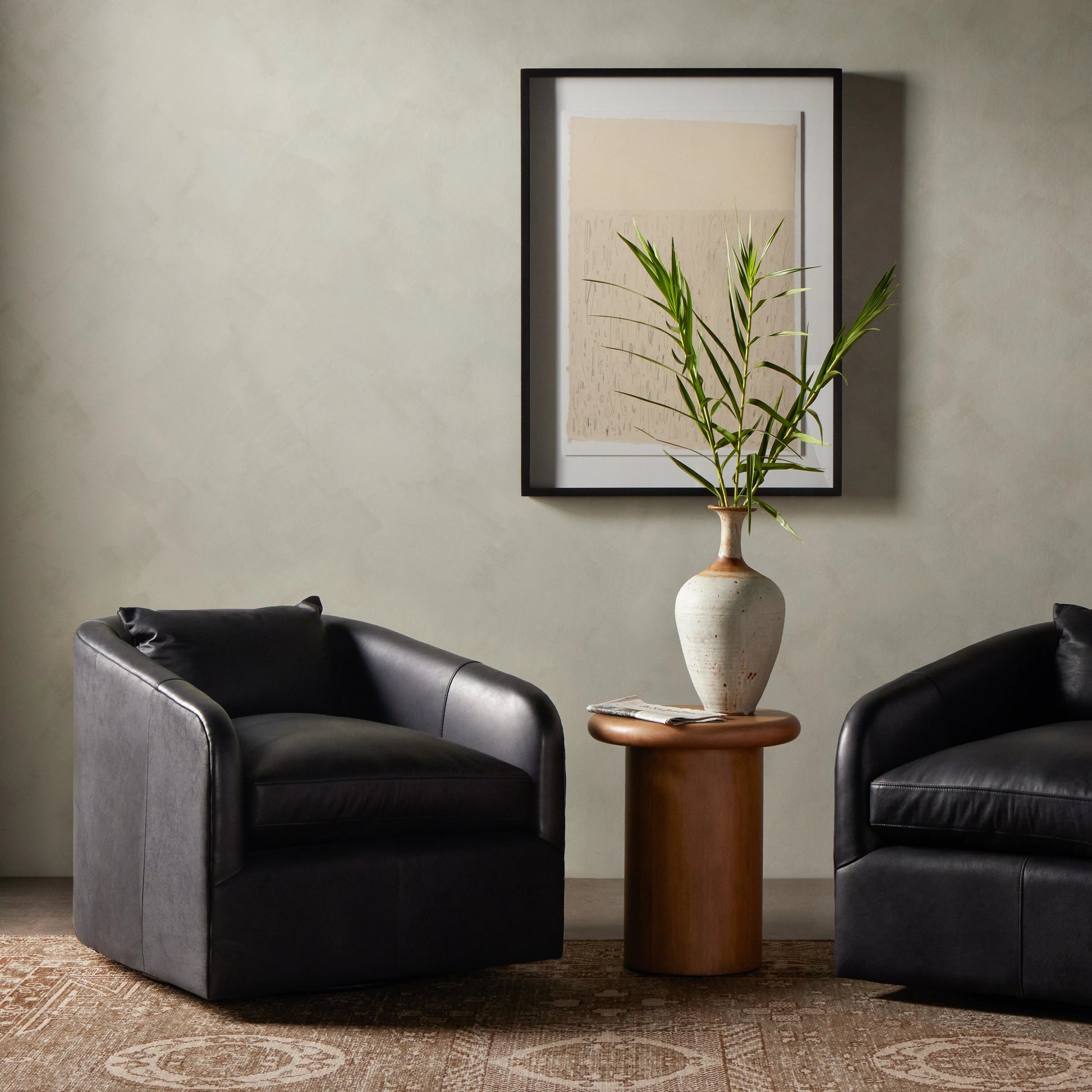 Topanga Swivel Chair by Four Hands. Made from unique in a modern style.