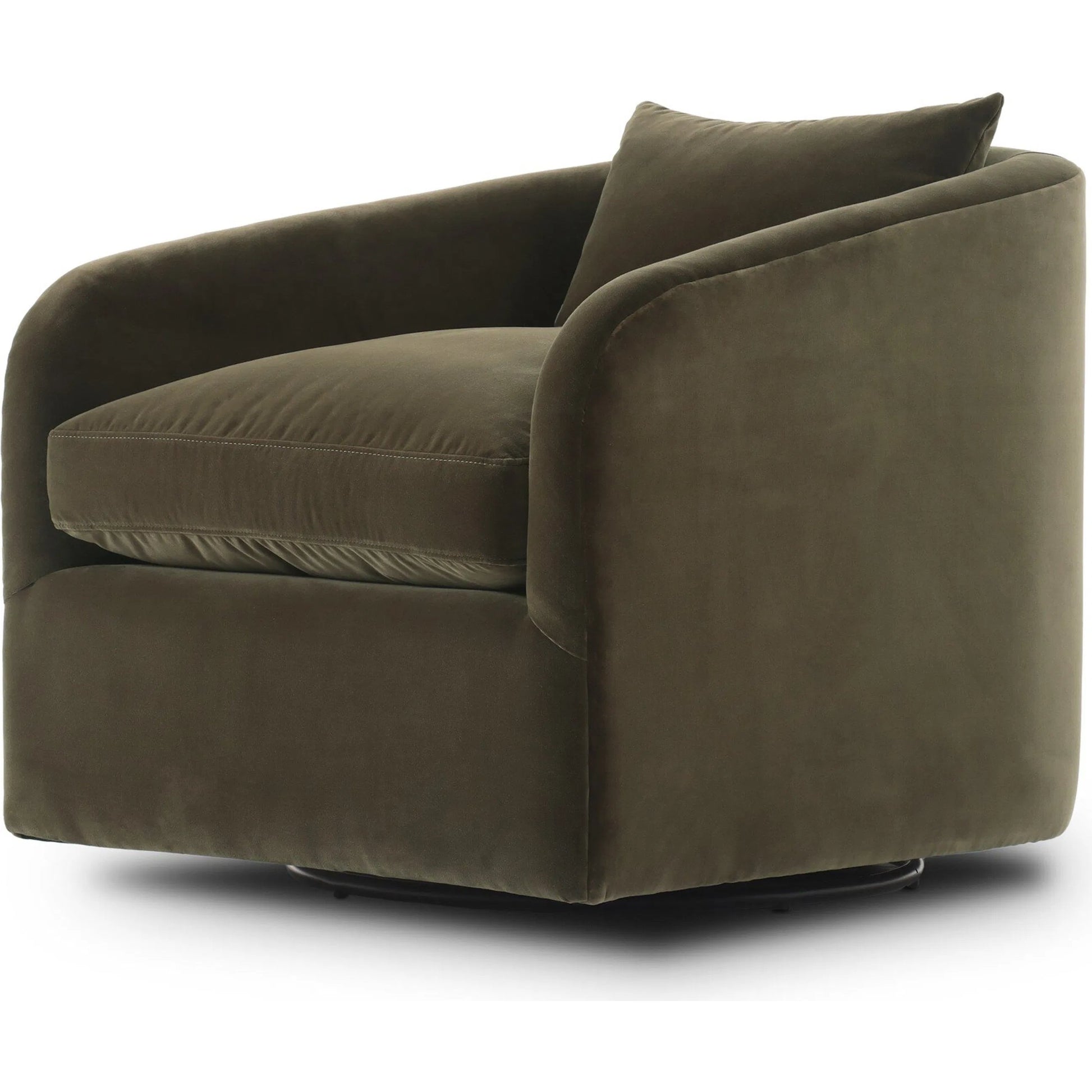 Topanga Swivel Chair by Four Hands in surrey olive. Made from 76.8% cotton, 23.2% polyester in a unique style.