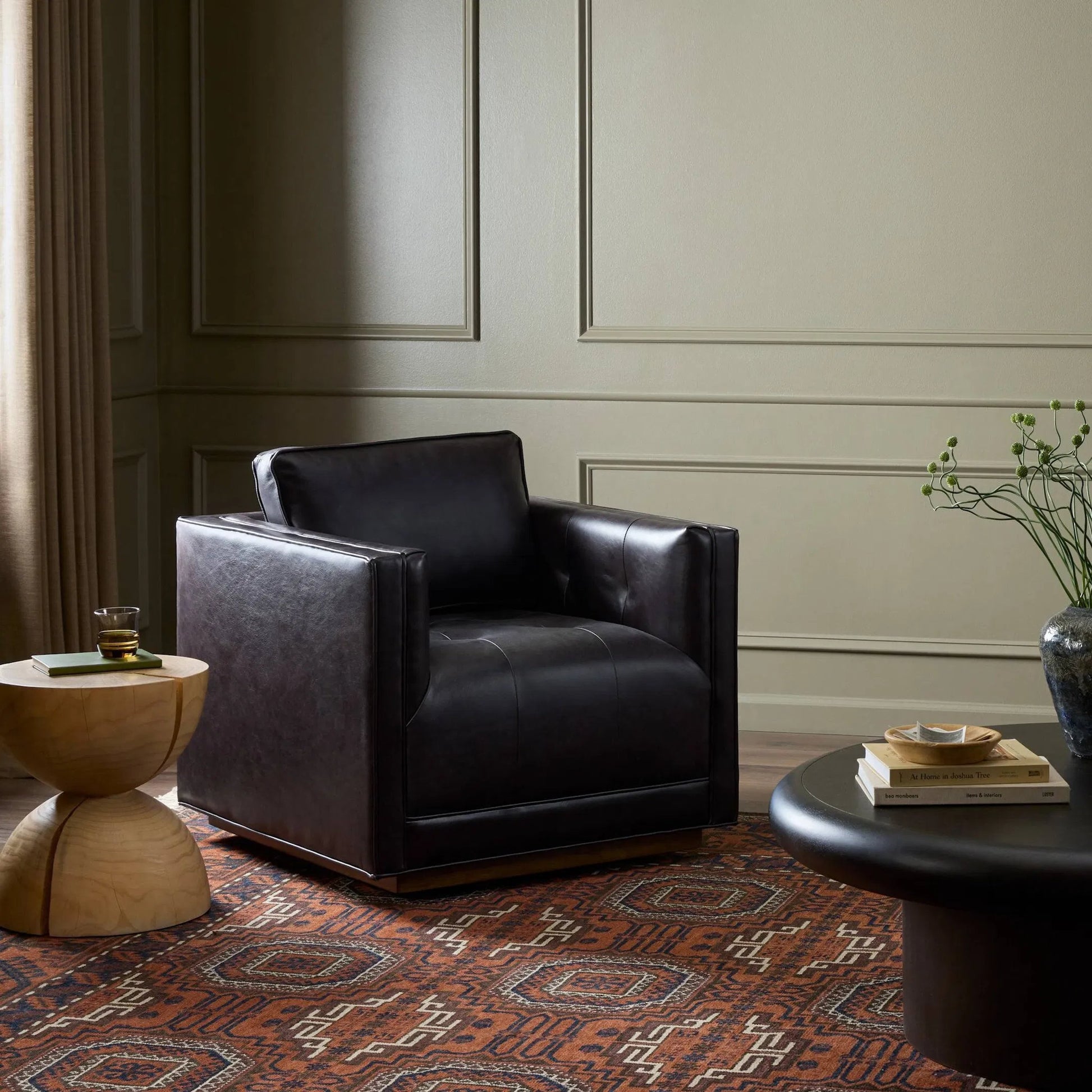 Kiera Swivel Chair by Four Hands. Made from unique in a transitional style.