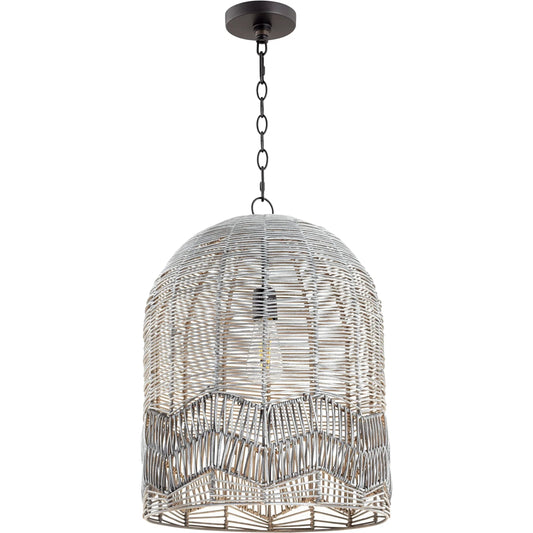 Vagabond Pendant by Cyan Design. Made from iron, rattan in a coastal style.