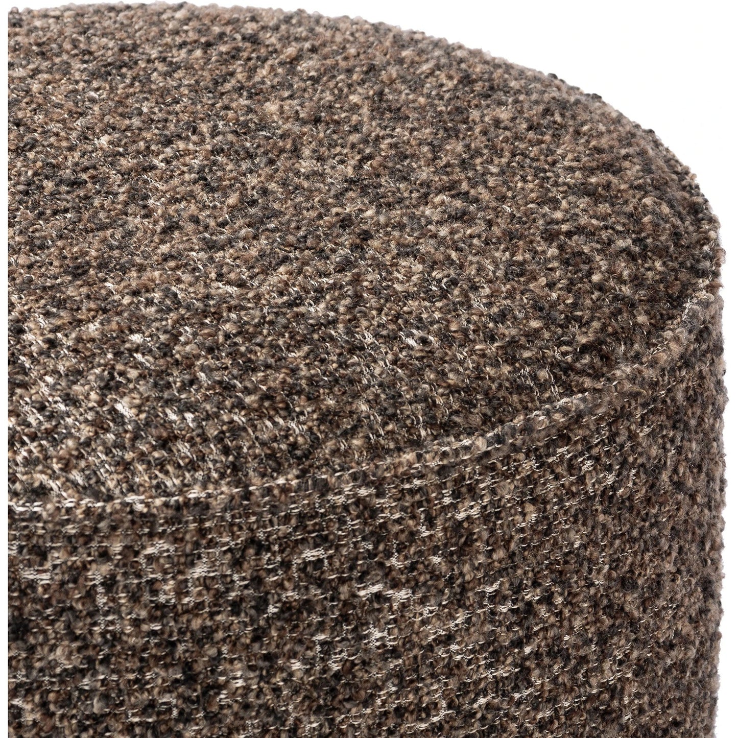 054 SI-2137593 | Closeup | Sinclair Round Ottoman by Four Hands. Made from unique in a modern style.