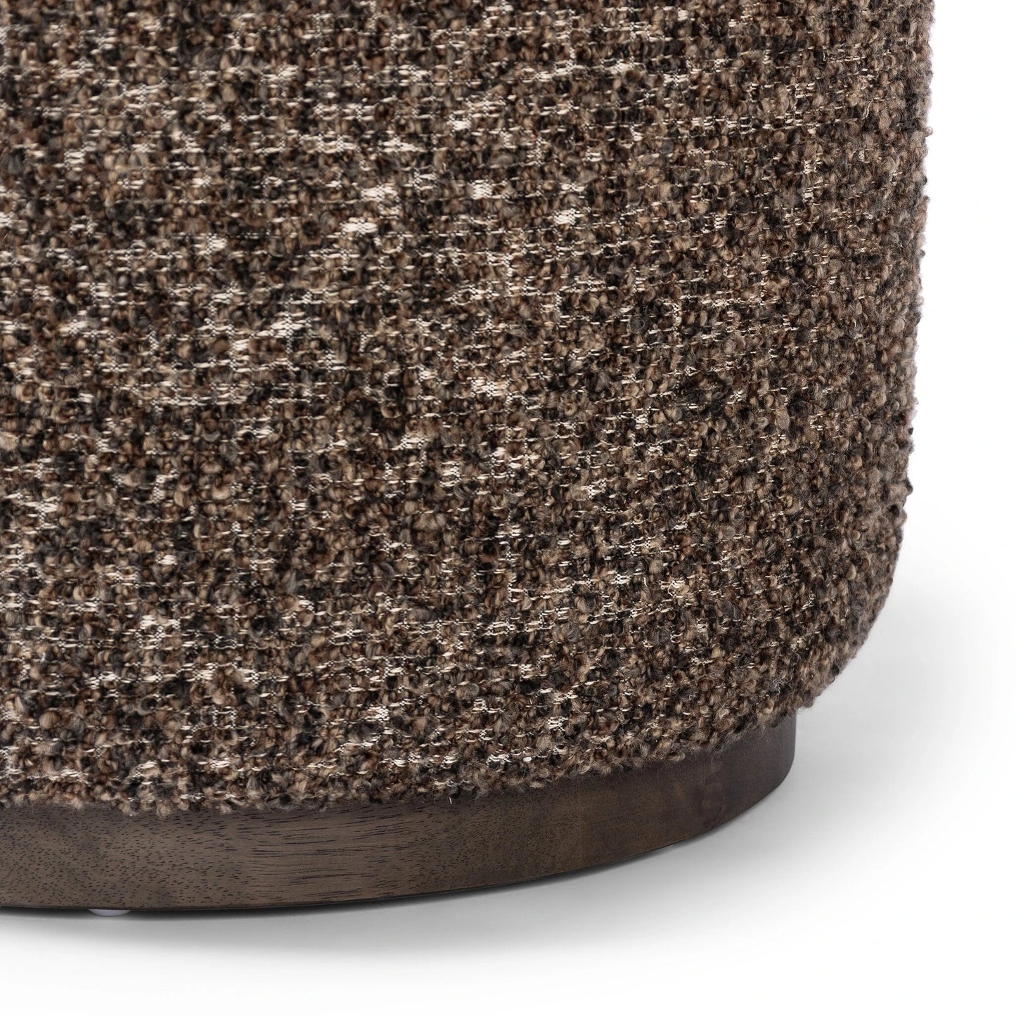055 SI-2137593 | Closeup | Sinclair Round Ottoman by Four Hands. Made from unique in a modern style.