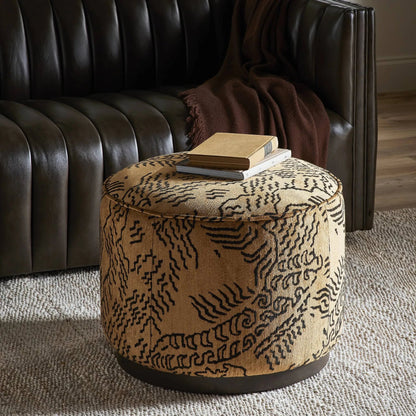 Sinclair Round Ottoman by Four Hands. Made from unique in a modern style.