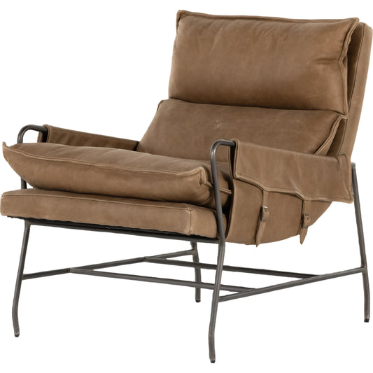Taryn Chair by Four Hands. Made from top grain leather, iron, 100% polyester in a modern style.