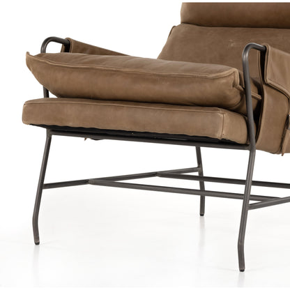 Taryn Chair by Four Hands. Made from top grain leather, iron, 100% polyester in a modern style.