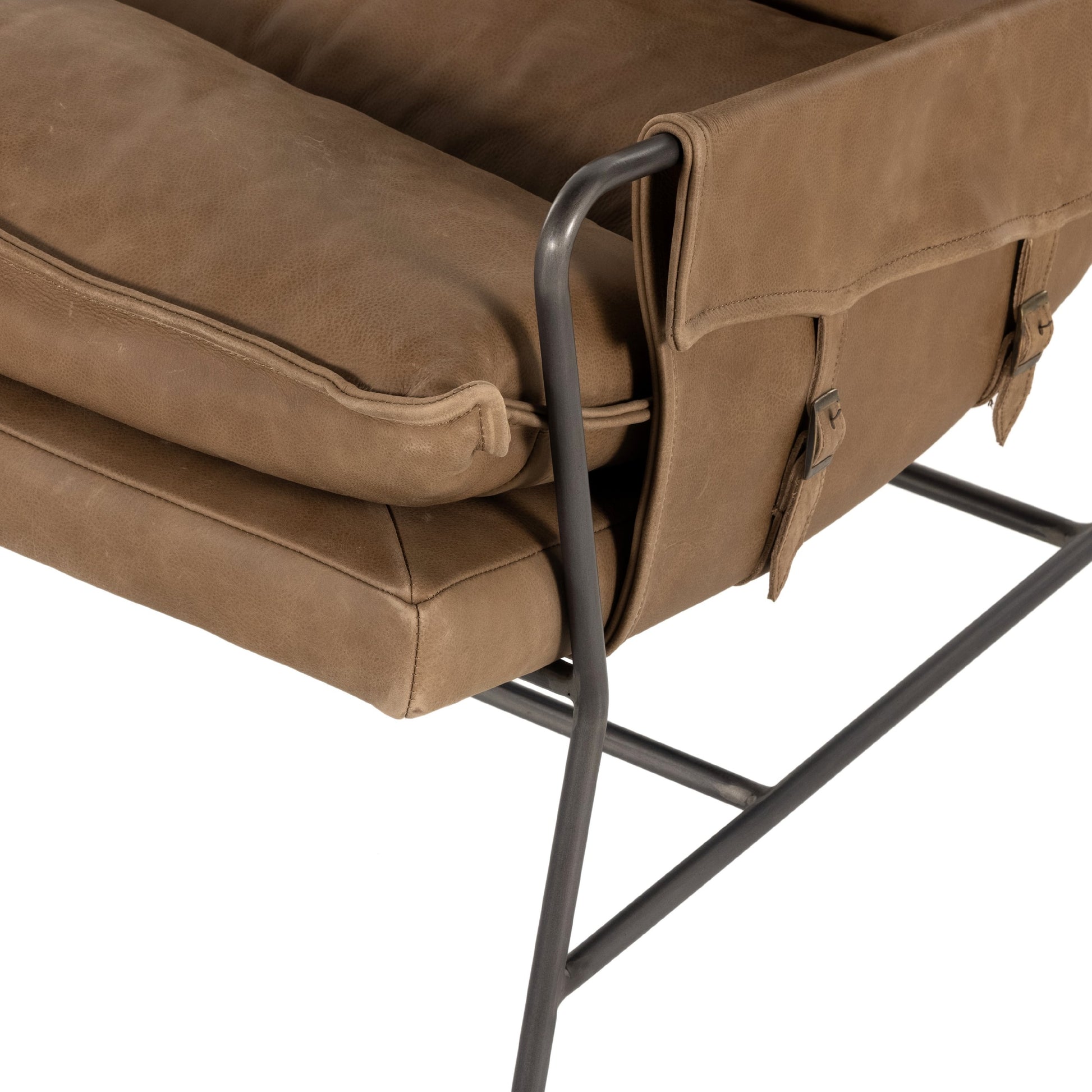 Taryn Chair by Four Hands. Made from top grain leather, iron, 100% polyester in a modern style.