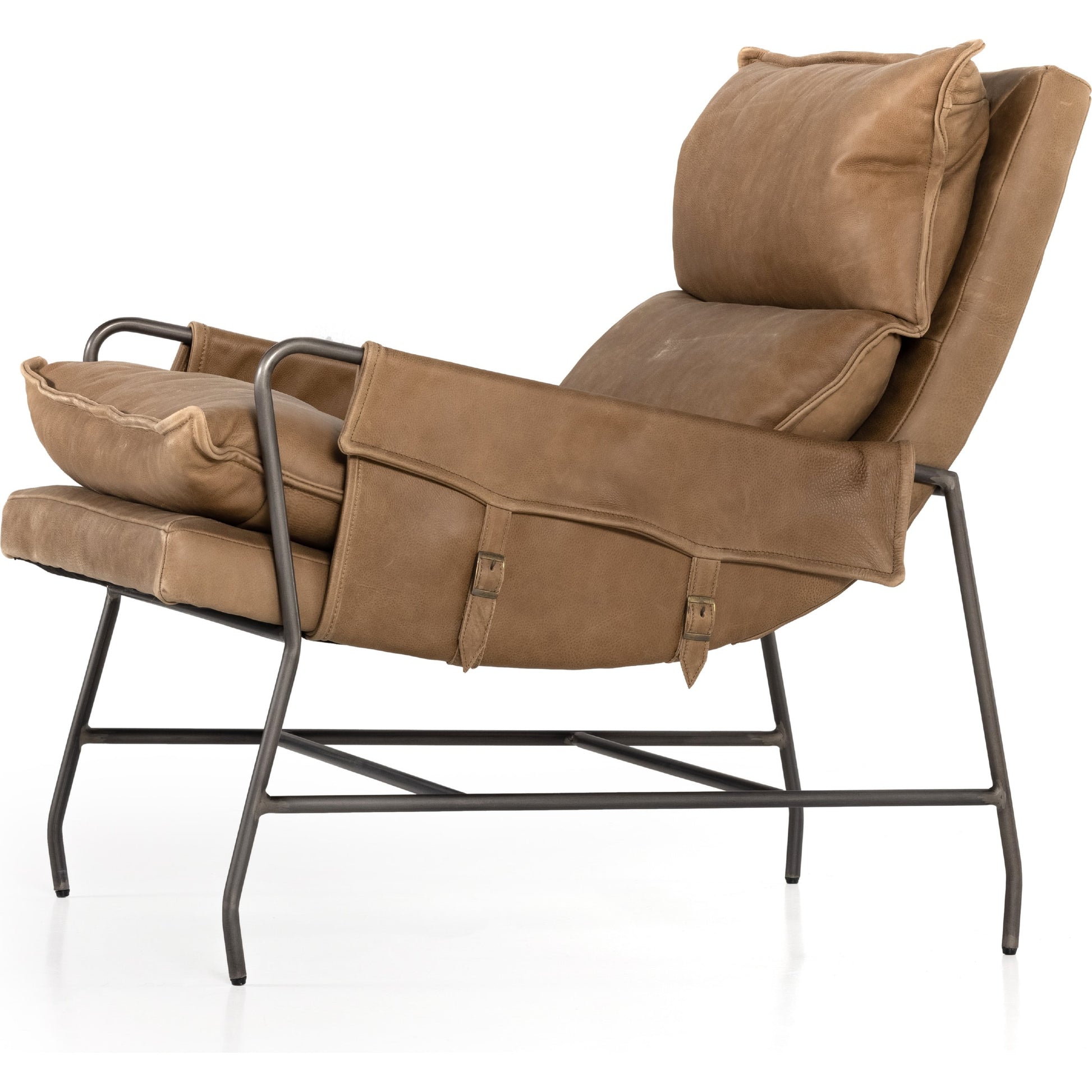 Taryn Chair by Four Hands. Made from top grain leather, iron, 100% polyester in a modern style.