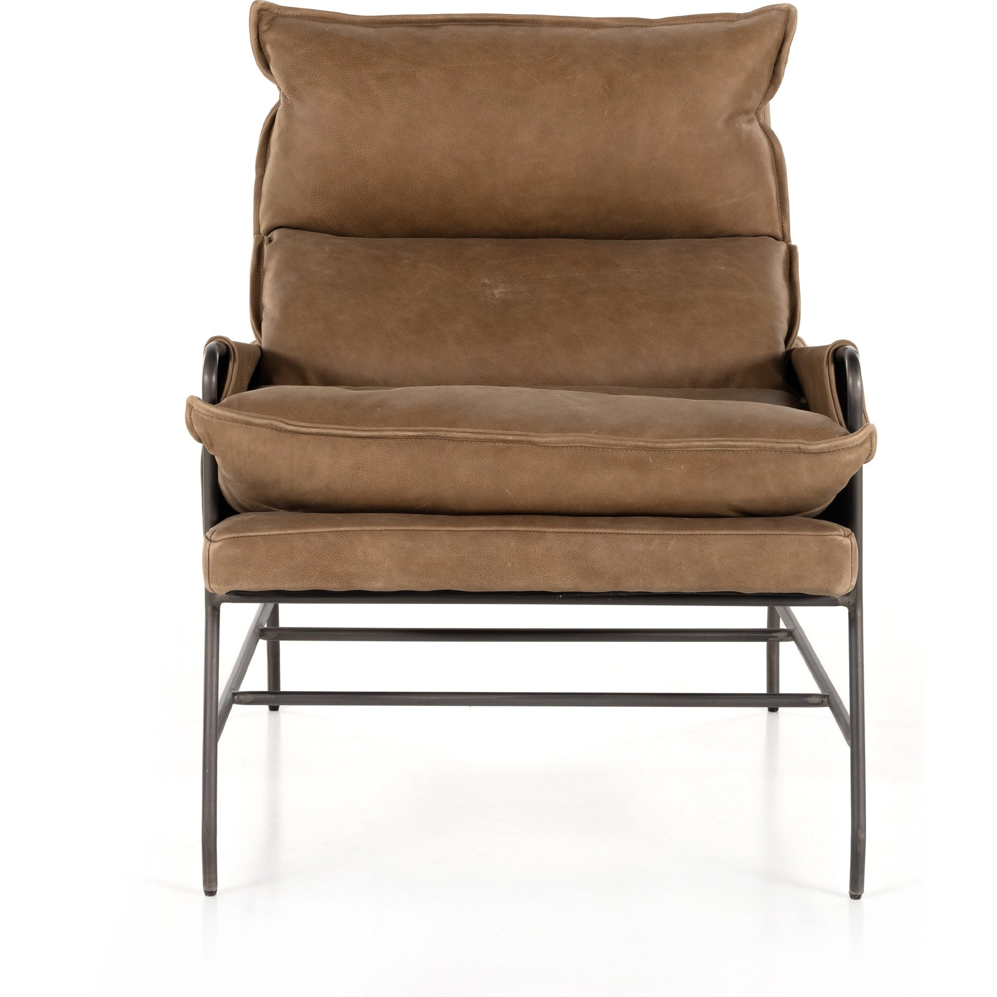 Taryn Chair by Four Hands. Made from top grain leather, iron, 100% polyester in a modern style.