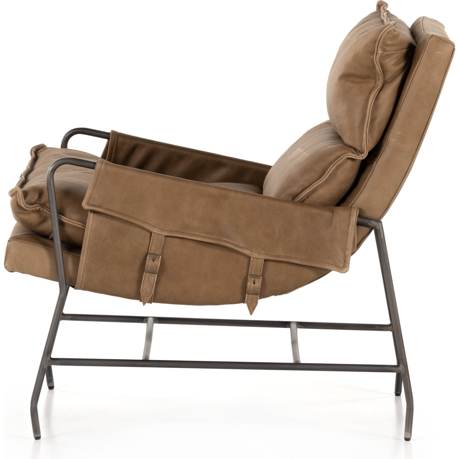 Taryn Chair by Four Hands. Made from top grain leather, iron, 100% polyester in a modern style.