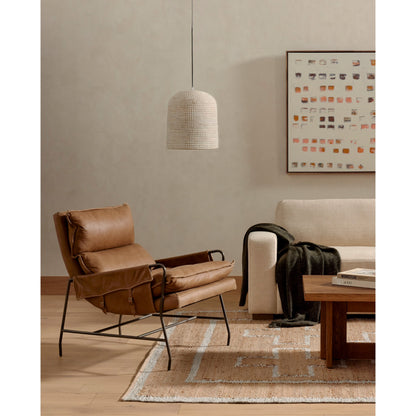 Taryn Chair by Four Hands. Made from top grain leather, iron, 100% polyester in a modern style.