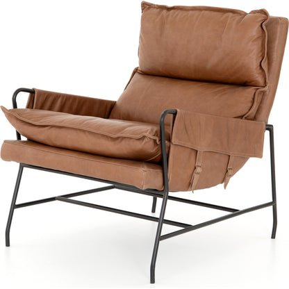 Taryn Chair by Four Hands. Made from top grain leather, iron, 100% polyester in a modern style.