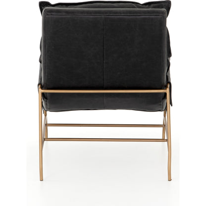 Taryn Chair by Four Hands. Made from top grain leather, iron, 100% polyester in a modern style.