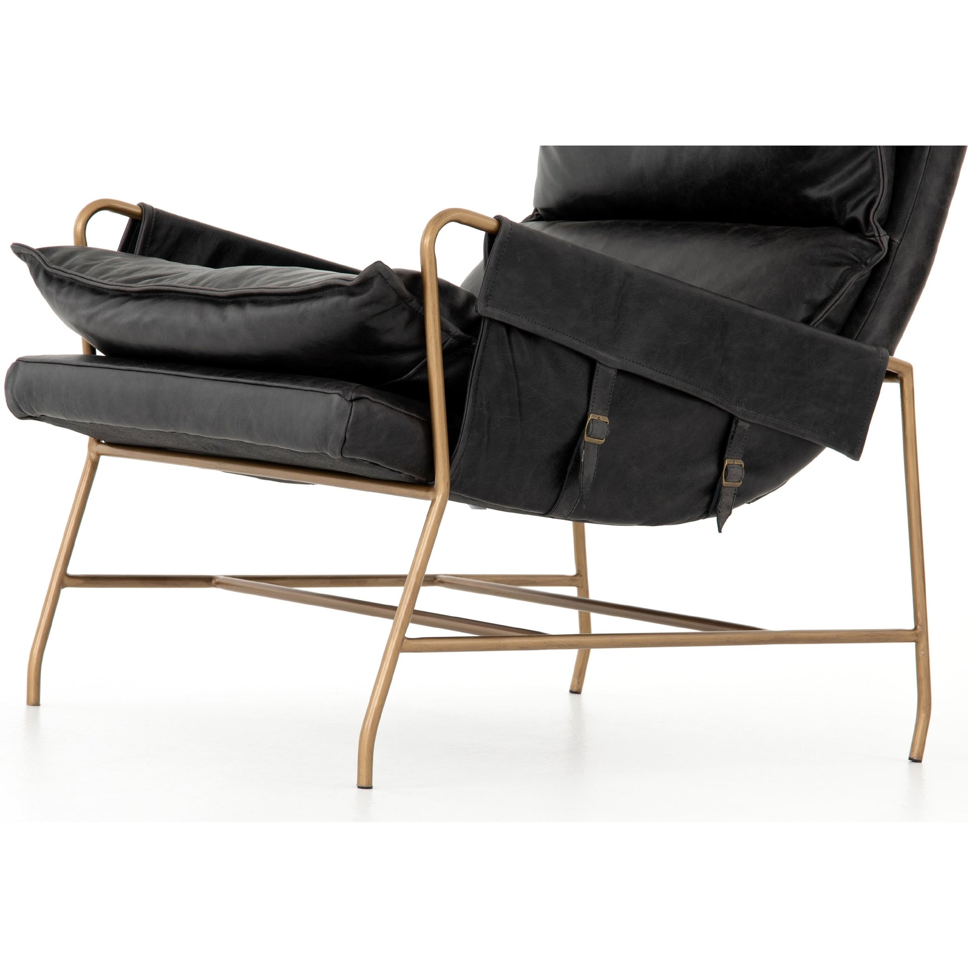 Taryn Chair by Four Hands. Made from top grain leather, iron, 100% polyester in a modern style.