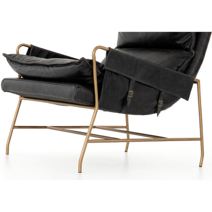Taryn Chair by Four Hands. Made from top grain leather, iron, 100% polyester in a modern style.