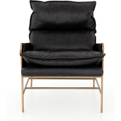 Taryn Chair by Four Hands. Made from top grain leather, iron, 100% polyester in a modern style.