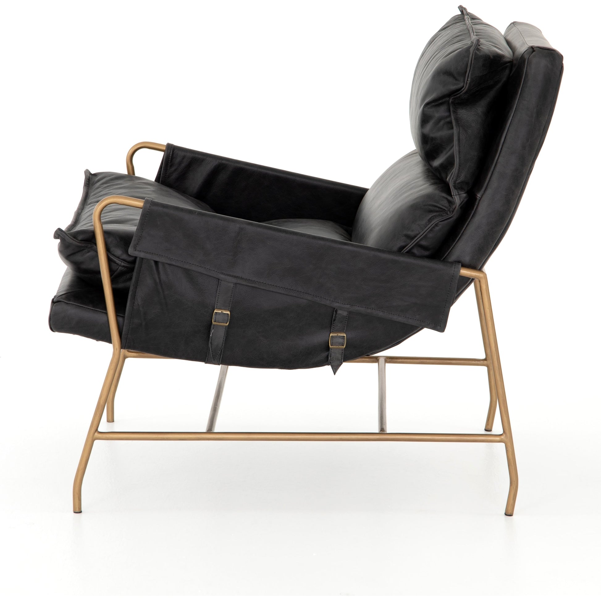 Taryn Chair by Four Hands. Made from top grain leather, iron, 100% polyester in a modern style.