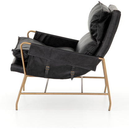 Taryn Chair by Four Hands. Made from top grain leather, iron, 100% polyester in a modern style.