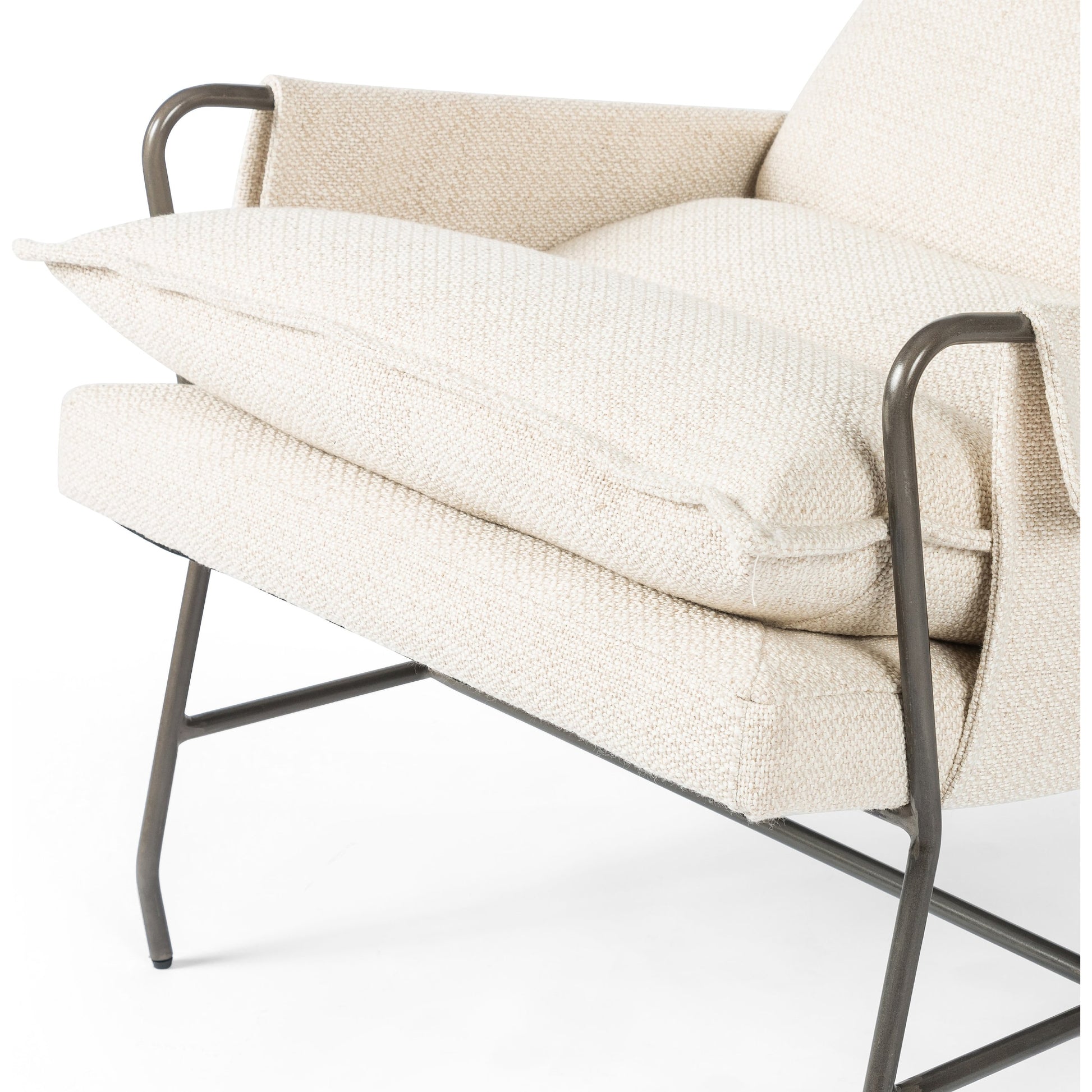 Taryn Chair by Four Hands. Made from top grain leather, iron, 100% polyester in a modern style.