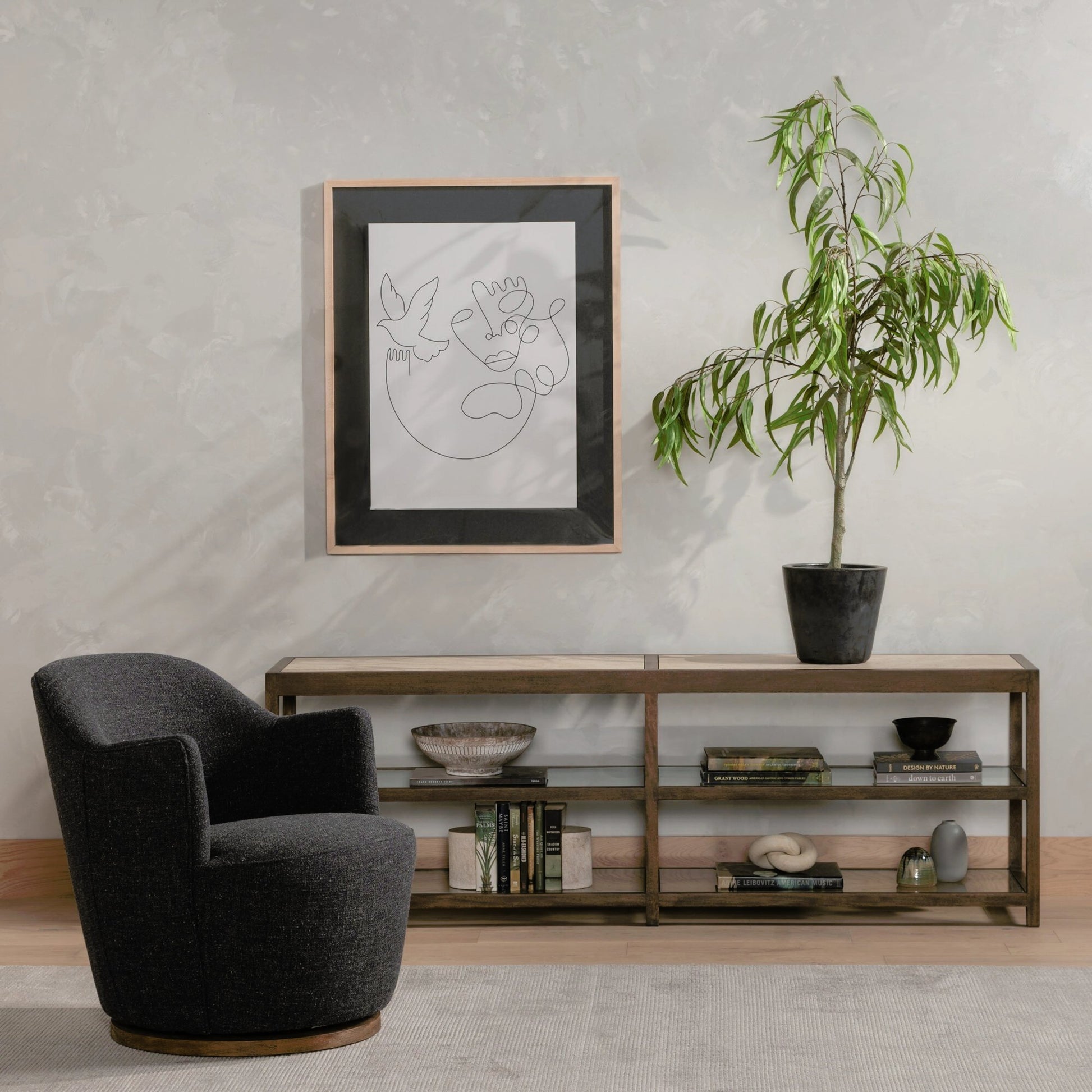 Aurora Swivel Chair by Four Hands. Made from unique in a modern style.