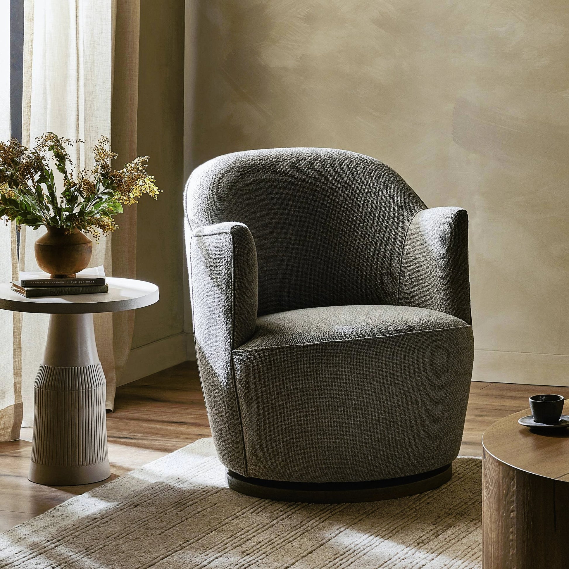Aurora Swivel Chair by Four Hands. Made from unique in a modern style.