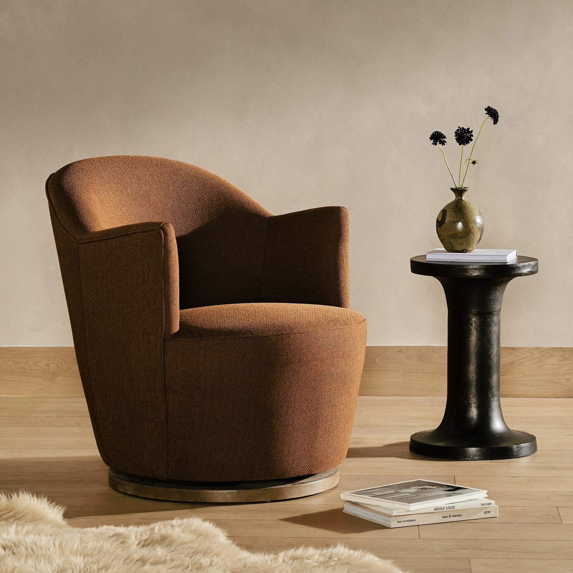 Aurora Swivel Chair by Four Hands. Made from unique in a modern style.