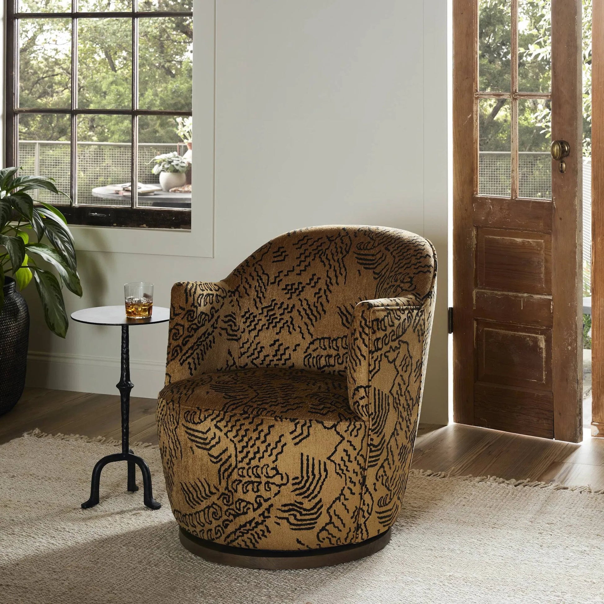 Aurora Swivel Chair by Four Hands. Made from unique in a modern style.