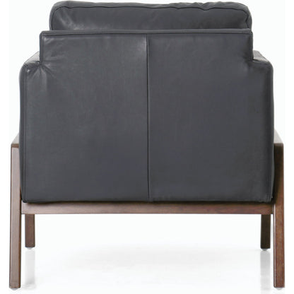 Diana Chair by Four Hands in sonoma butterscotch. Made from top grain leather, solid parawood, 100% polyester in a modern style.