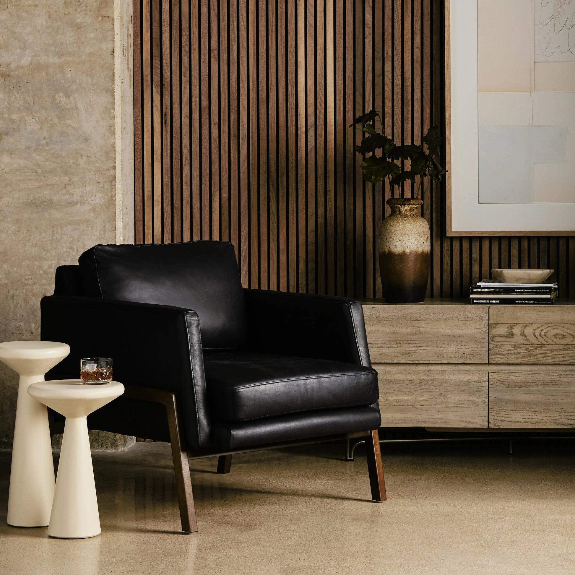 Diana Chair by Four Hands in sonoma butterscotch. Made from top grain leather, solid parawood, 100% polyester in a modern style.