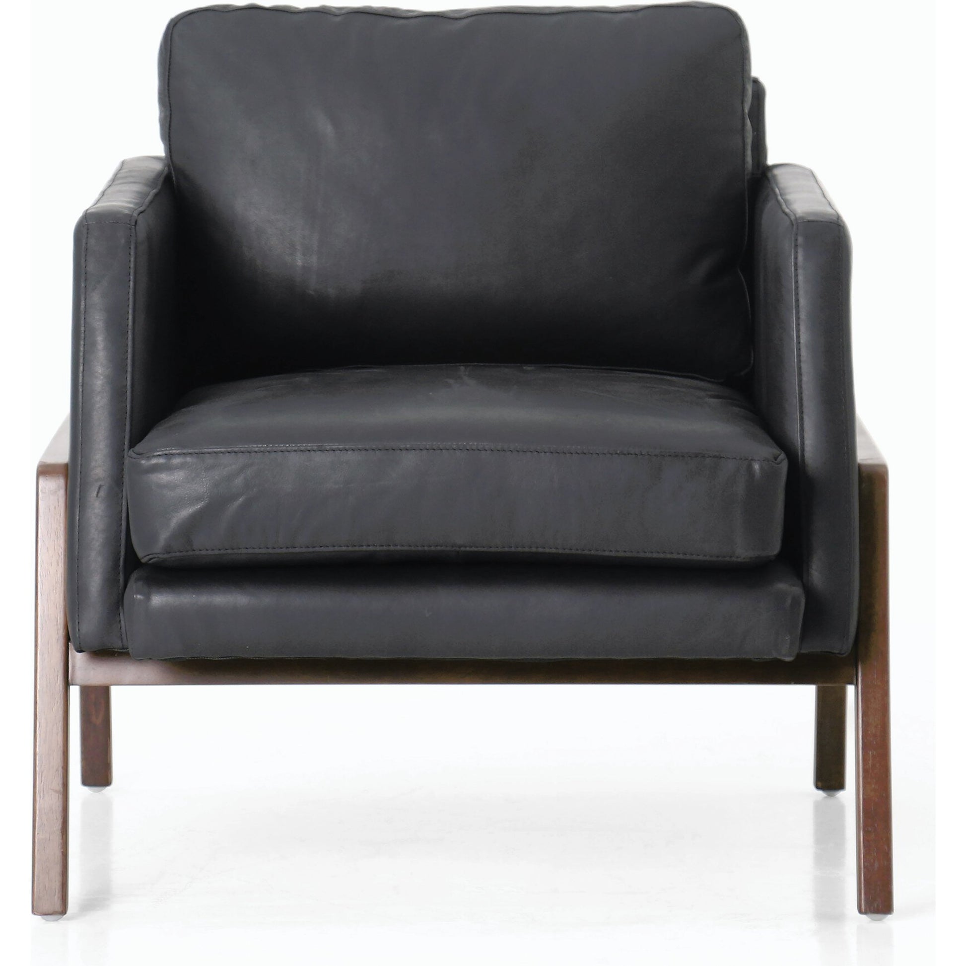 Diana Chair by Four Hands in sonoma butterscotch. Made from top grain leather, solid parawood, 100% polyester in a modern style.