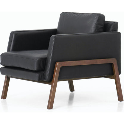 Diana Chair by Four Hands in sonoma butterscotch. Made from top grain leather, solid parawood, 100% polyester in a modern style.