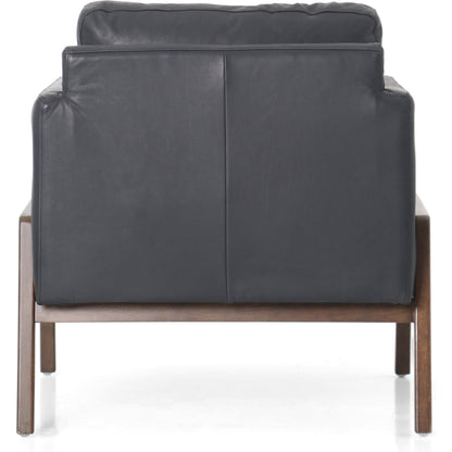 Diana Chair by Four Hands in sonoma butterscotch. Made from top grain leather, solid parawood, 100% polyester in a modern style.