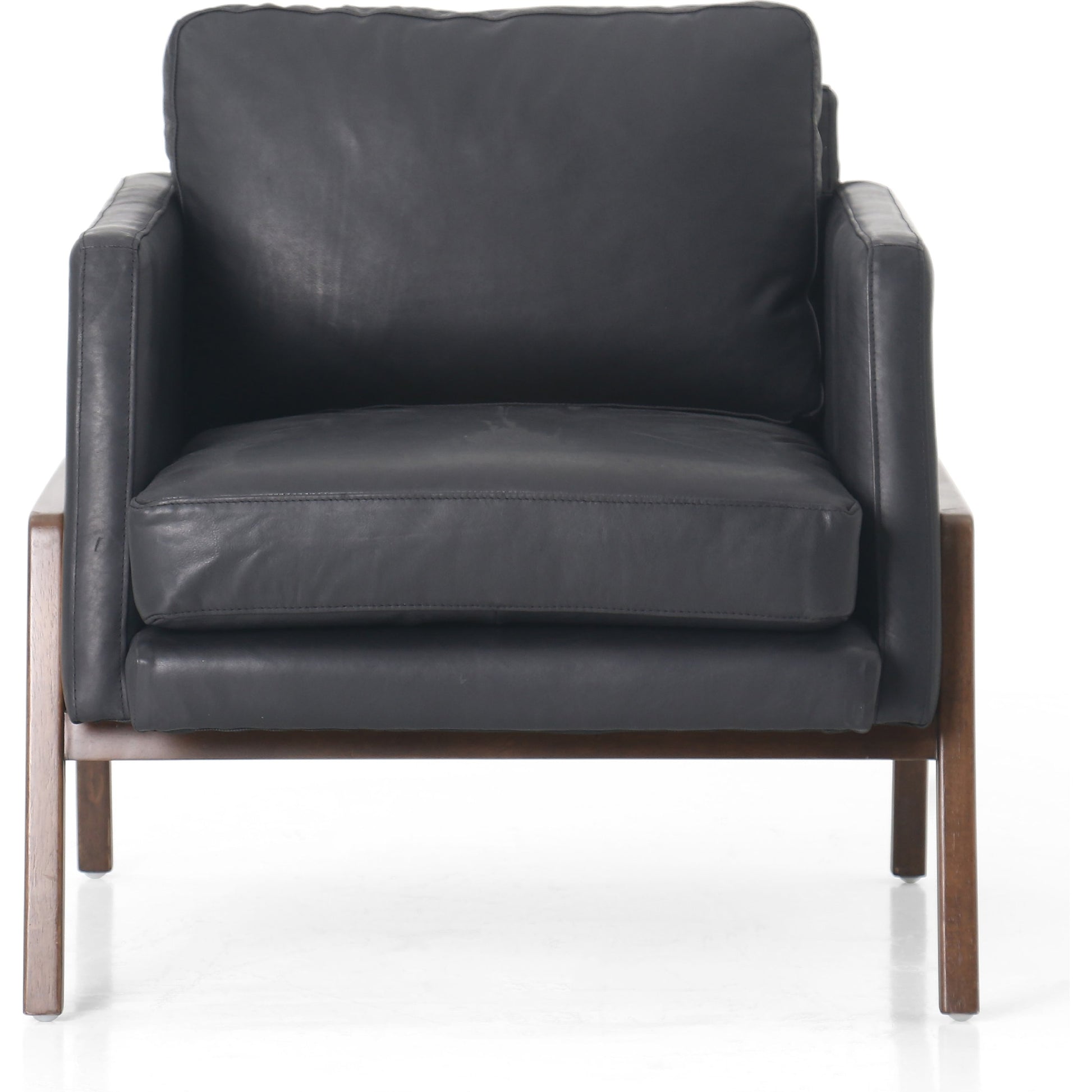 Diana Chair by Four Hands in sonoma butterscotch. Made from top grain leather, solid parawood, 100% polyester in a modern style.