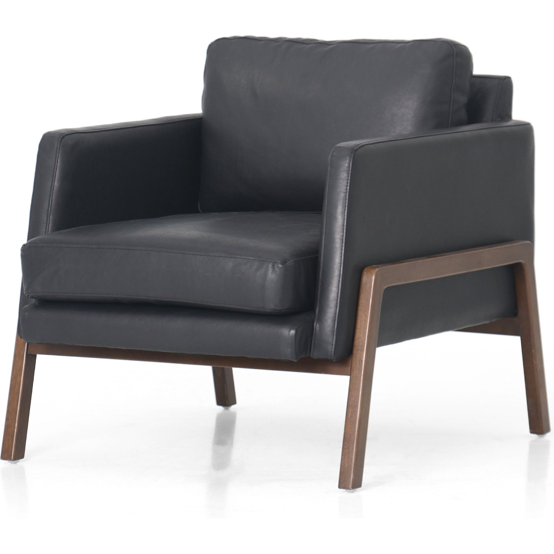 Diana Chair by Four Hands in sonoma butterscotch. Made from top grain leather, solid parawood, 100% polyester in a modern style.