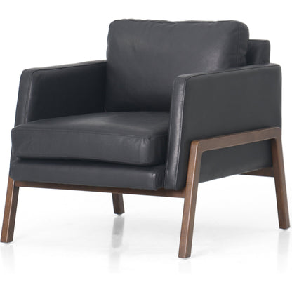 Diana Chair by Four Hands in sonoma butterscotch. Made from top grain leather, solid parawood, 100% polyester in a modern style.