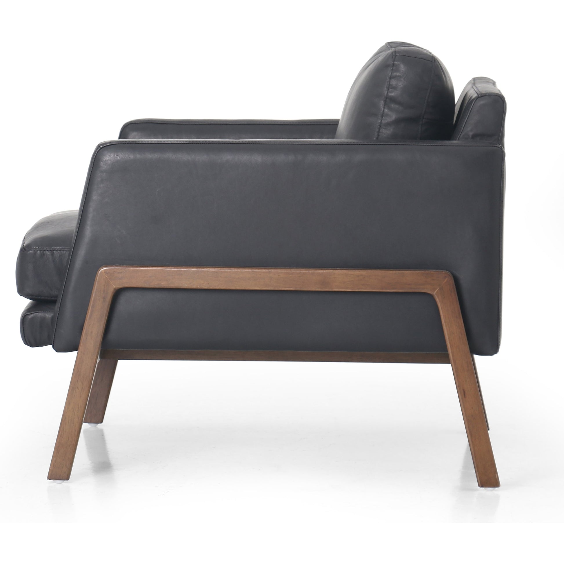 Diana Chair by Four Hands in sonoma butterscotch. Made from top grain leather, solid parawood, 100% polyester in a modern style.